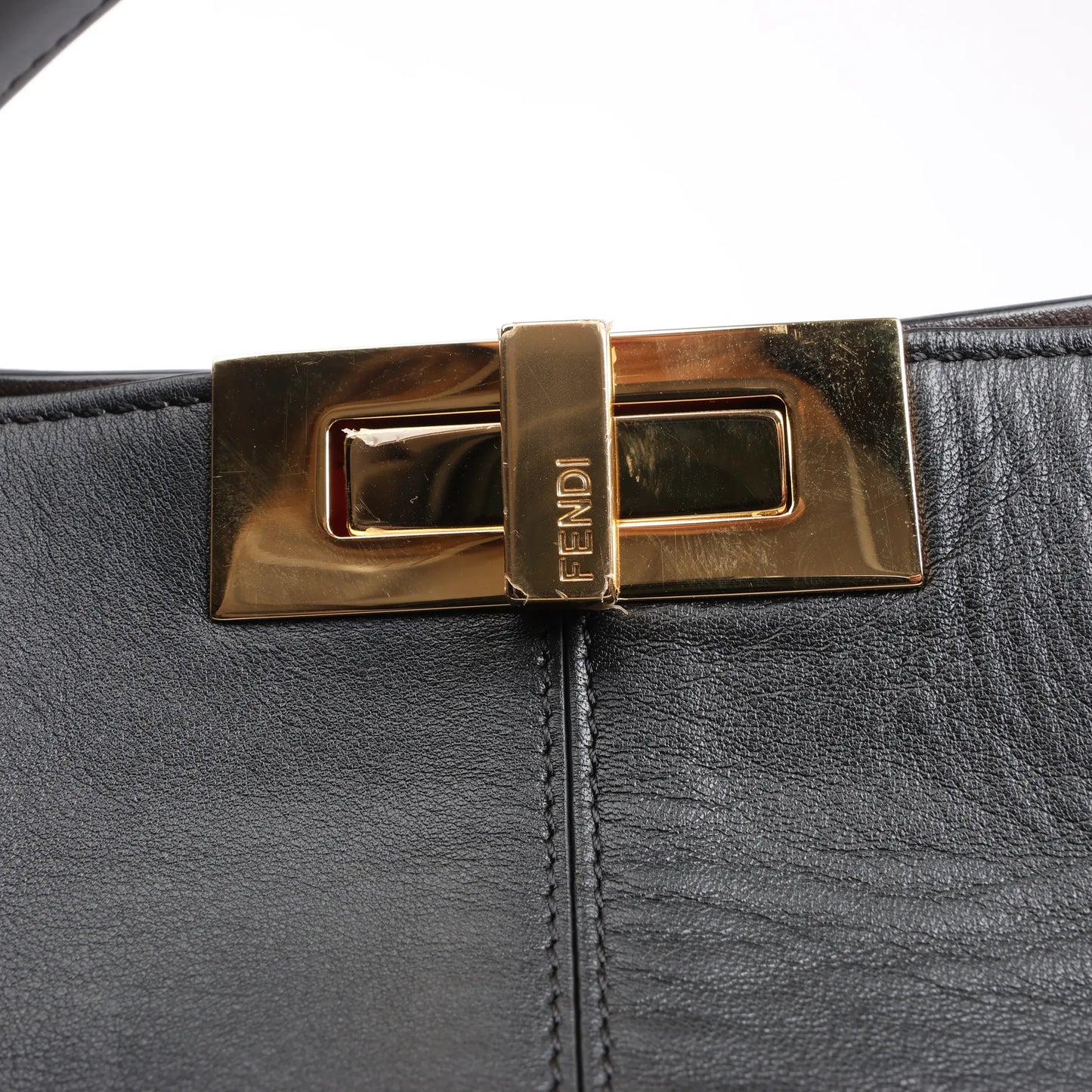 Sac à main Fendi Peekaboo X-light grand format en cuir noir 8BN304