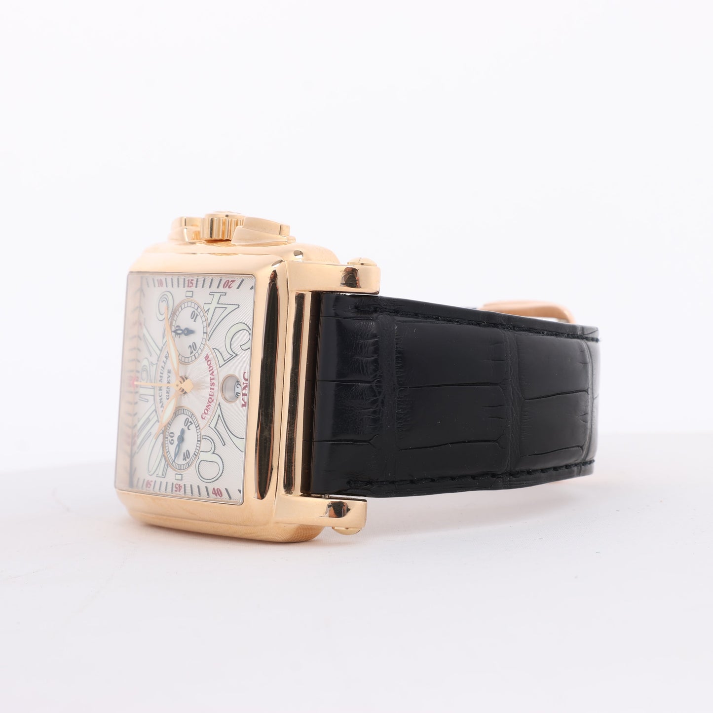 Franck Muller Conquistador Cortez 10000 H CC Leather x RS AT Silver-Face Watch