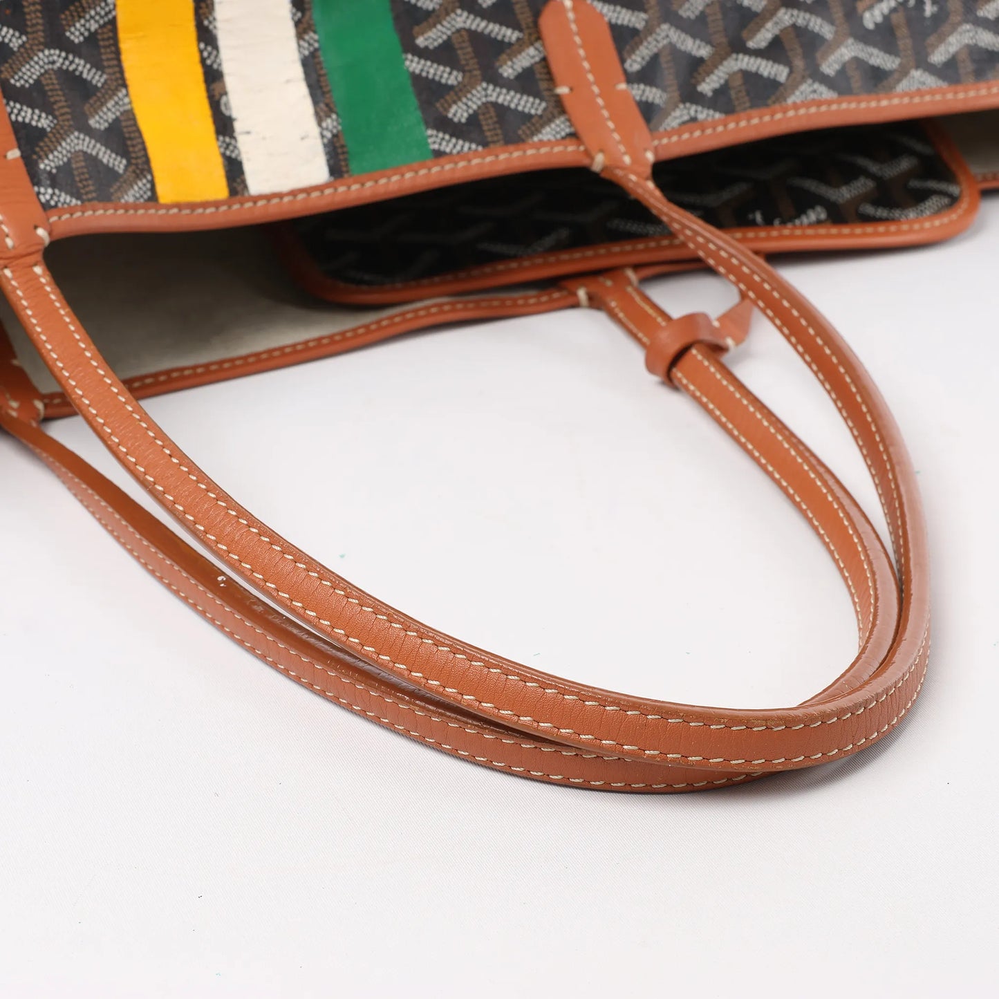 Goyard Saint Louis GM PVC & Leather Shoulder Bag in Brown