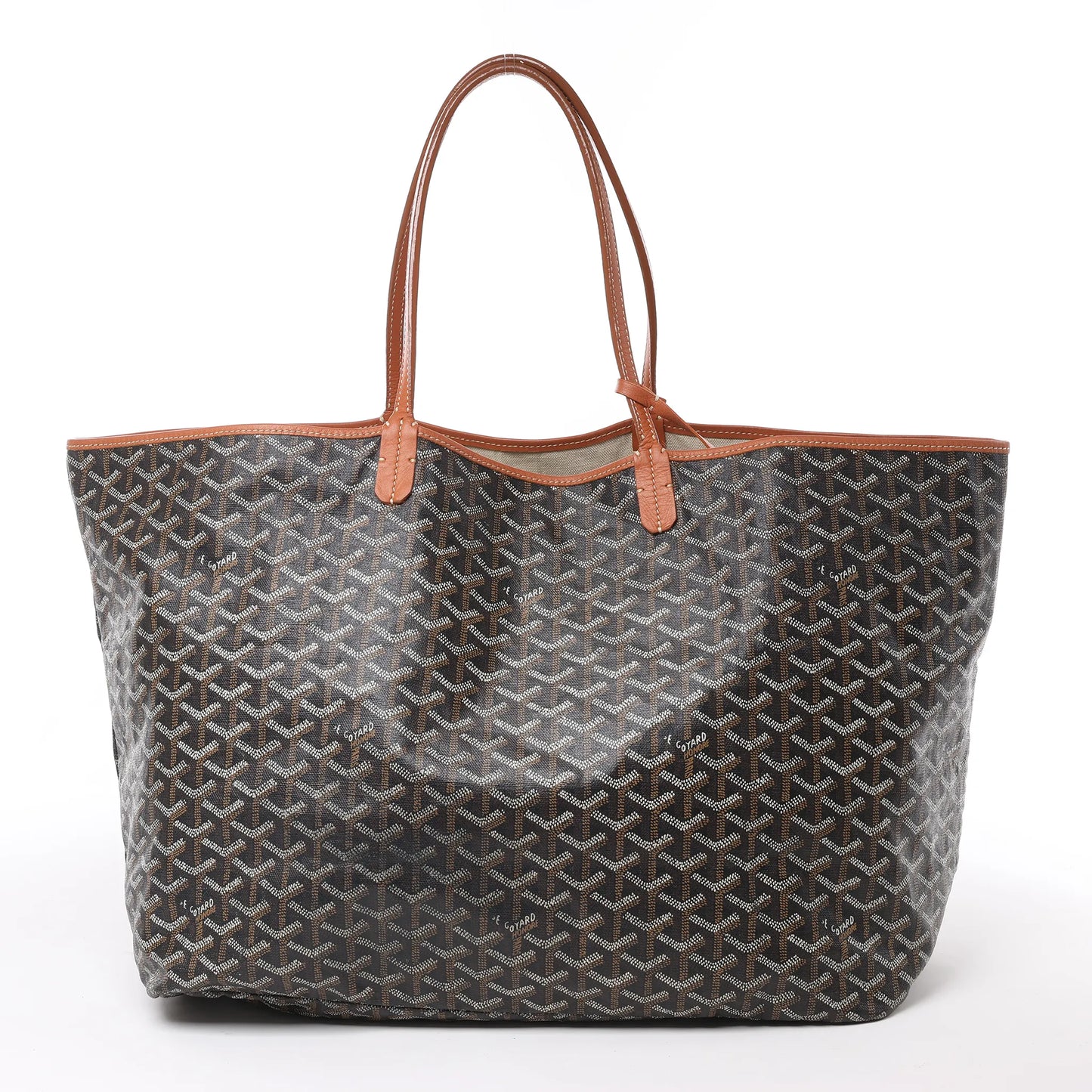 Goyard Saint Louis GM PVC & Leather Shoulder Bag in Brown