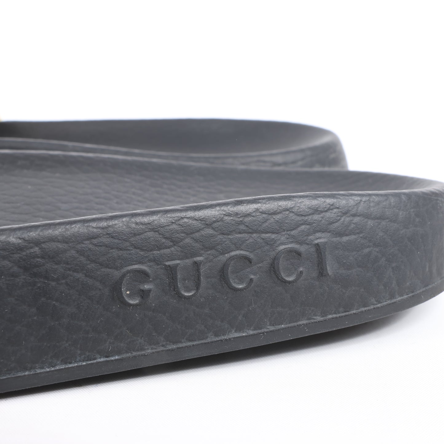 Gucci Pursuit Slides Sandals, Beige/Black/Red, Size 46