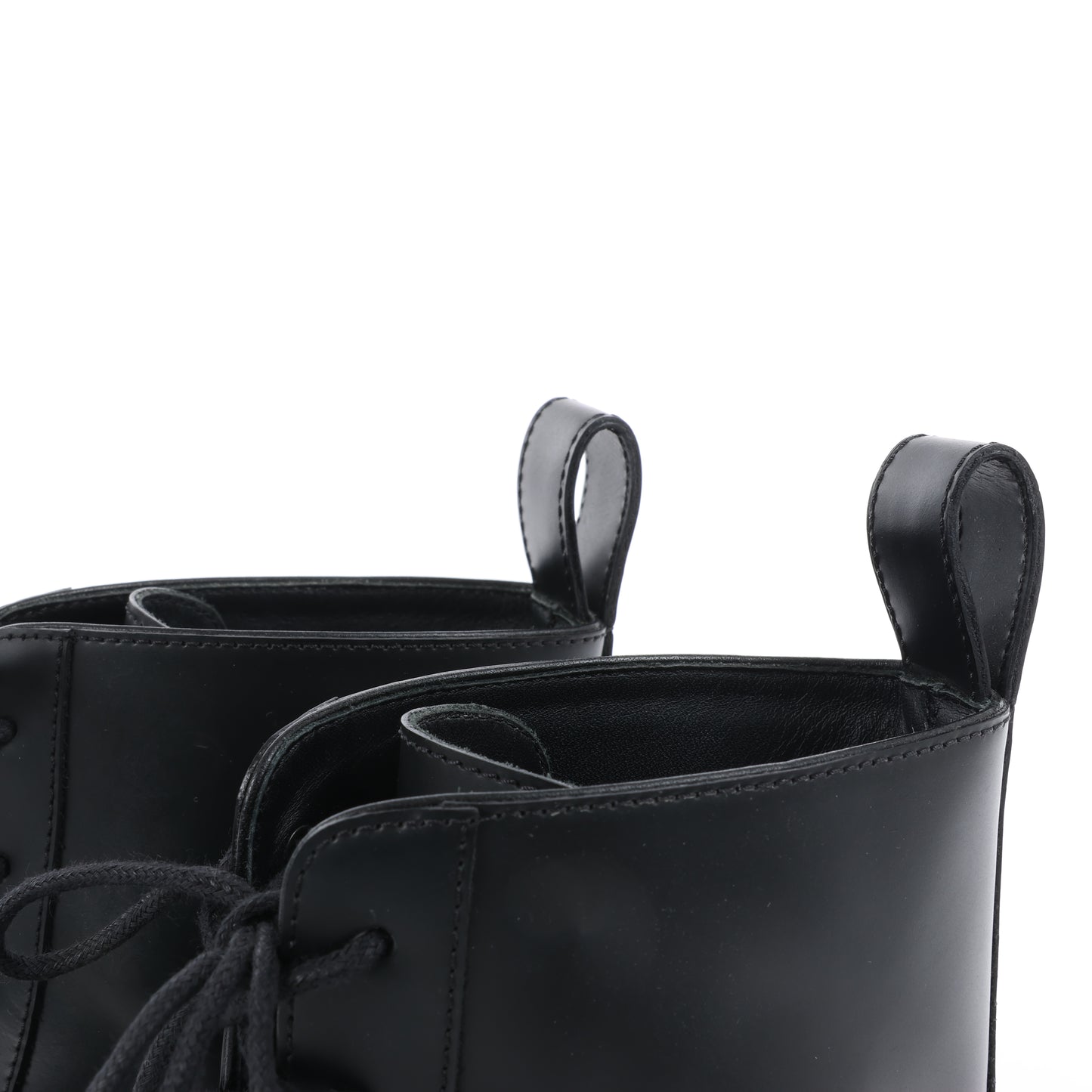 Hermes Funk Lederstiefelette Kelly Metal Fittings in Schwarz, Größe 38,5 EU