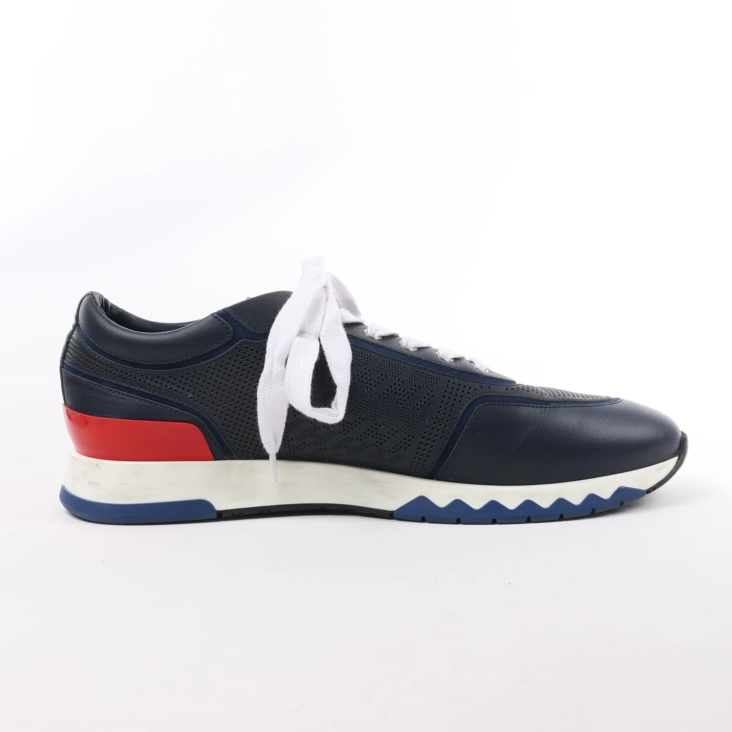 Hermès Addict Leather Sneakers in Navy Blue, Size 43 EU