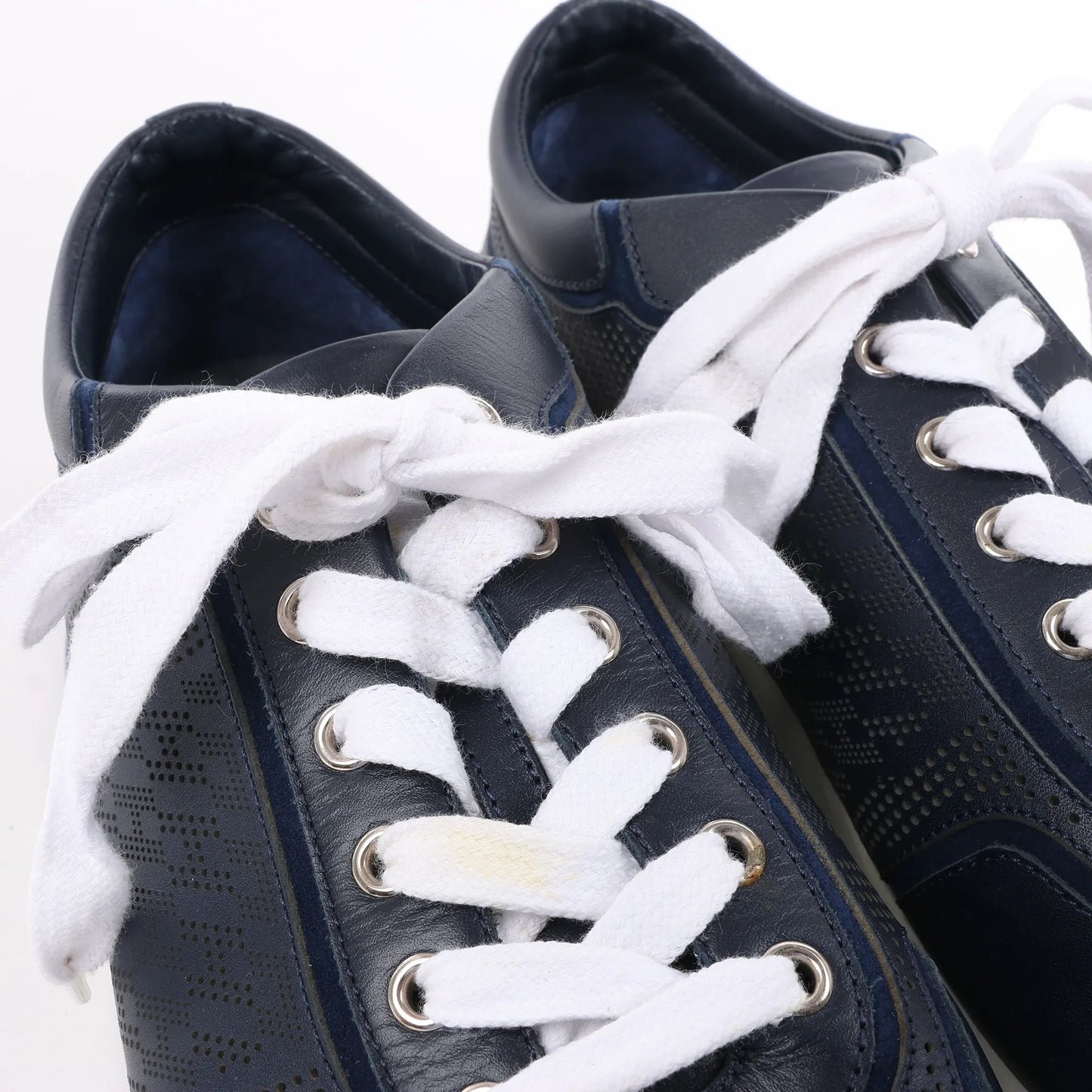 Hermès Addict Leather Sneakers in Navy Blue, Size 43 EU