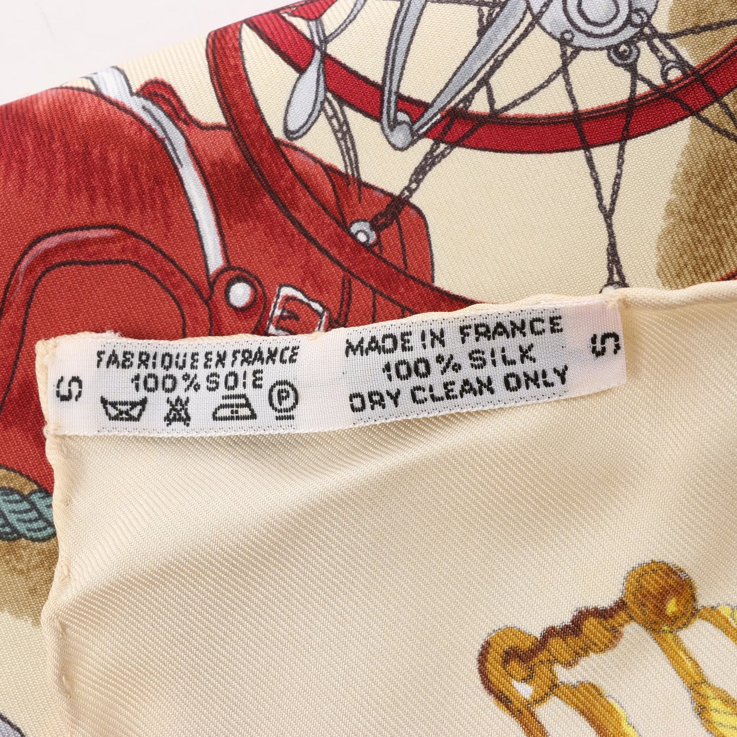 Hermès Carré 90 "BATEAU A VAPEUR DE JOUFFROY DABBANS 1784" Silk handkerchief in Beige