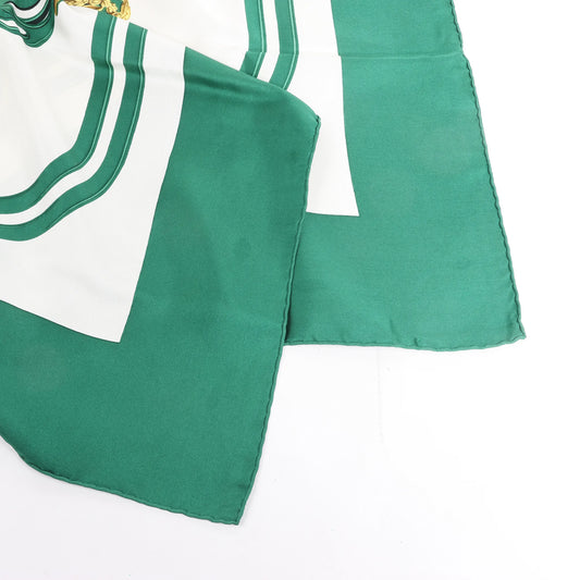 Hermès Carré 90 "BRIDES de GALA" Silk handkerchief in Green