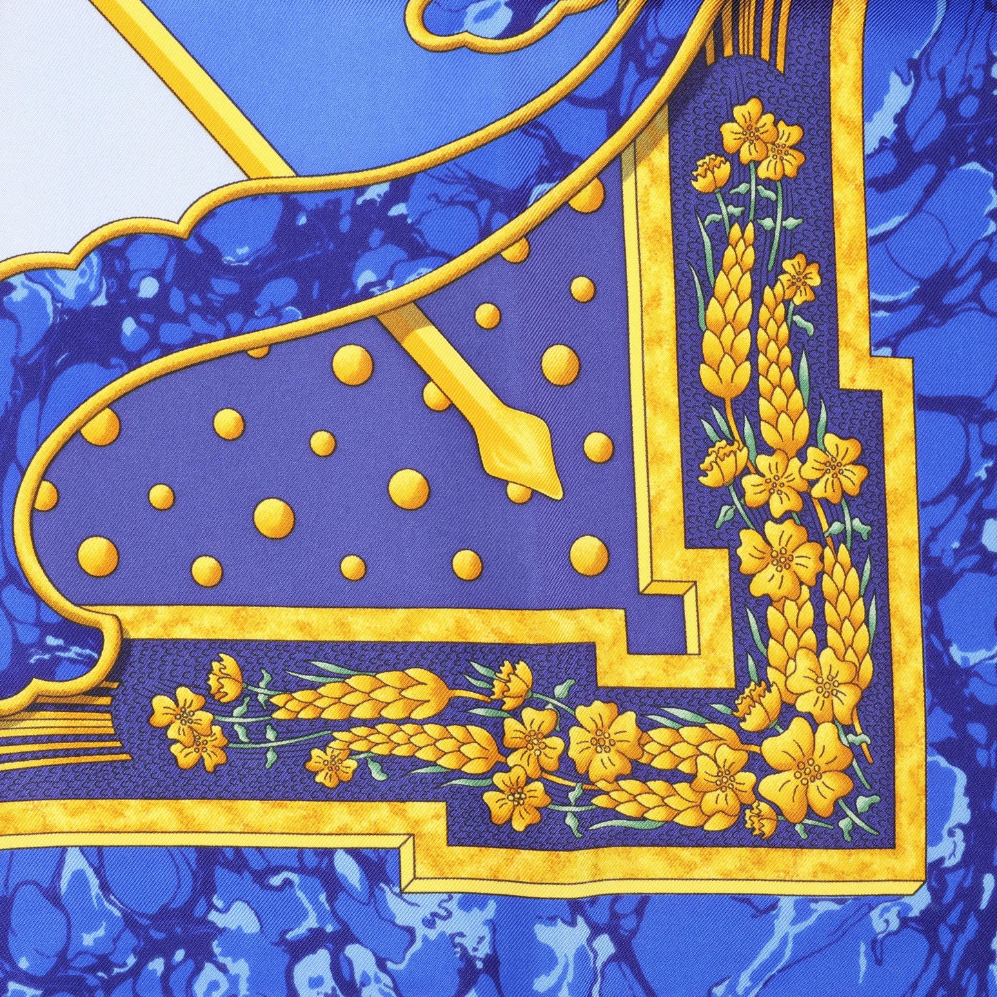 Hermès Carré 90 "CARPE DIEM" Silk handkerchief in Blue