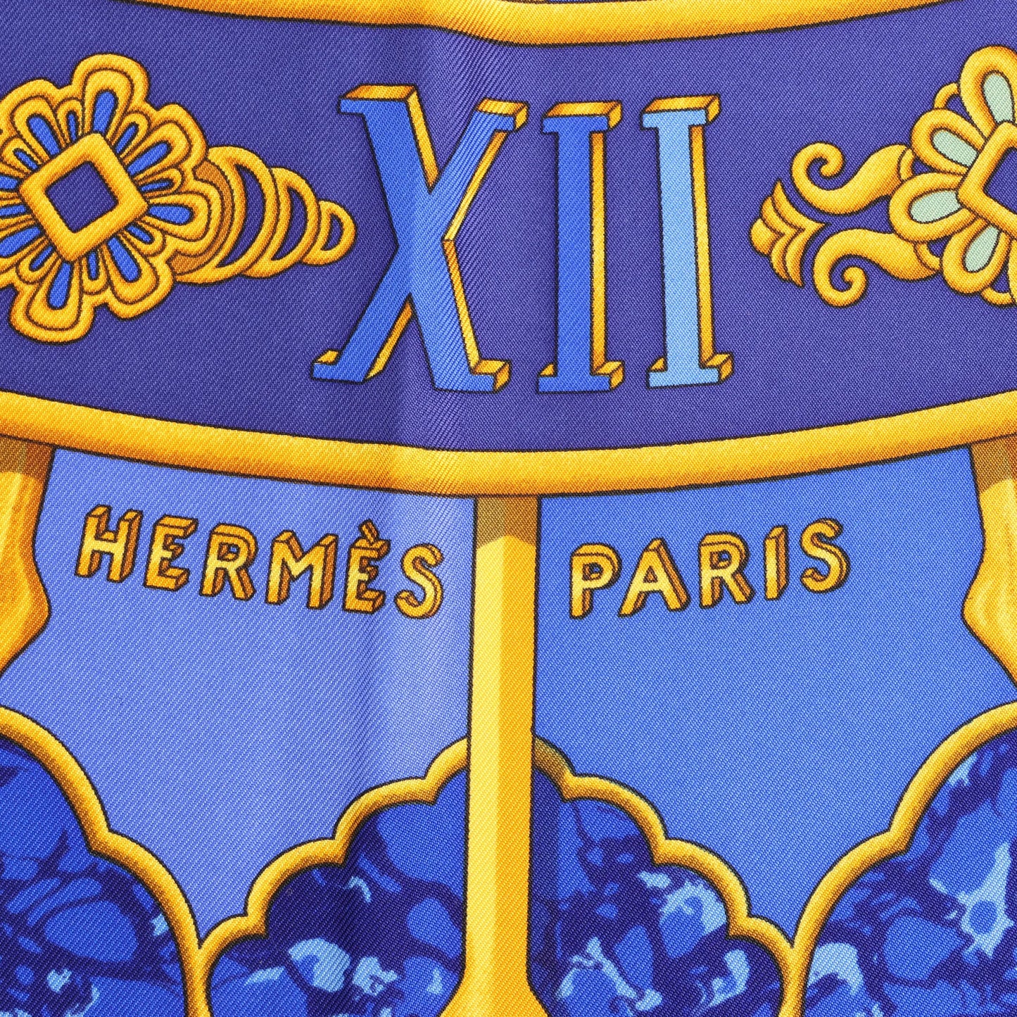 Hermès Carré 90 "CARPE DIEM" Silk handkerchief in Blue