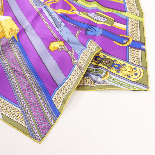 Hermès Carré 90 "Concours d'etriers Etelier" Silk handkerchief in Purple