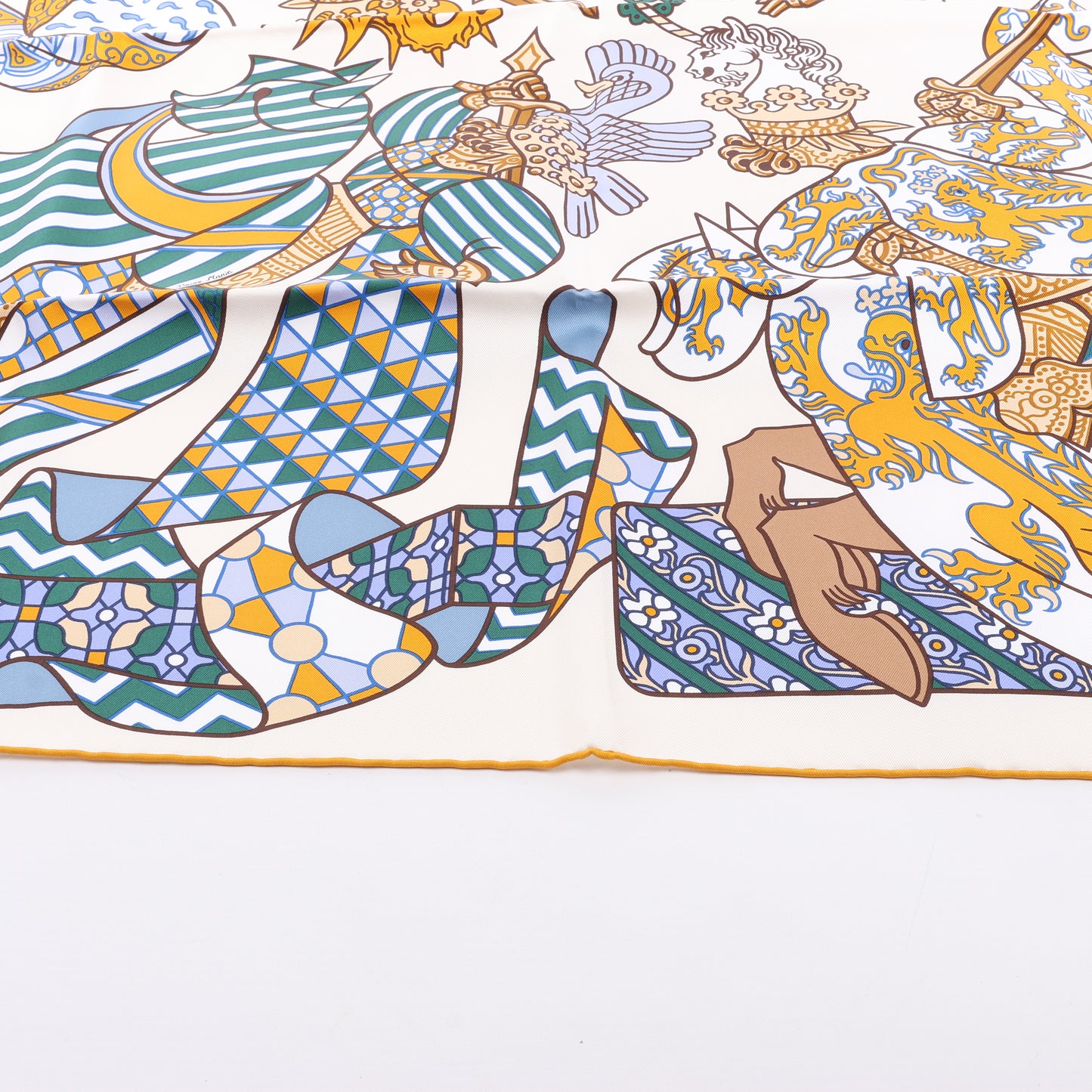 Hermès Carré 90 "DUELS ONIRIQUES" Foulard 100% Soie en Multicolore