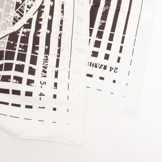 Hermès Carré 90 "FAUBOURG SECONDE" Silk handkerchief in Yellow x Black x White