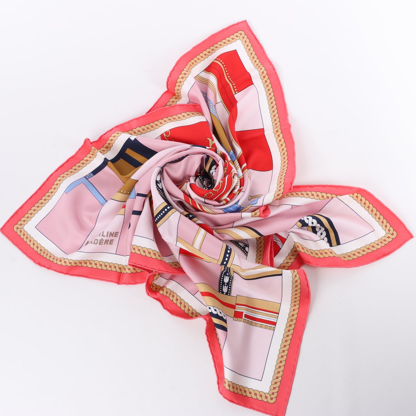 Hermès Carré 90 "LA BERLINE BAYADERE" 100% Silk Scarf in Pink
