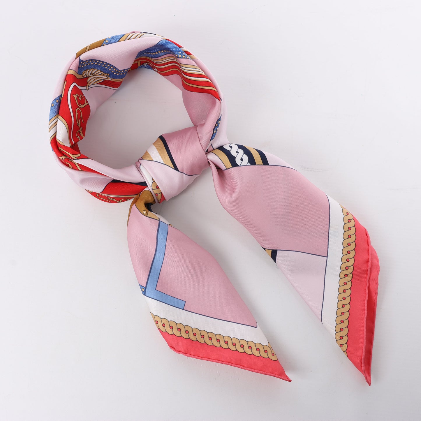 Hermès Carré 90 "LA BERLINE BAYADERE" 100% Silk Scarf in Pink