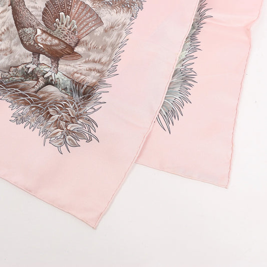 Hermès Carré 90 "Les Quatre Saisons" Silk handkerchief in Pink