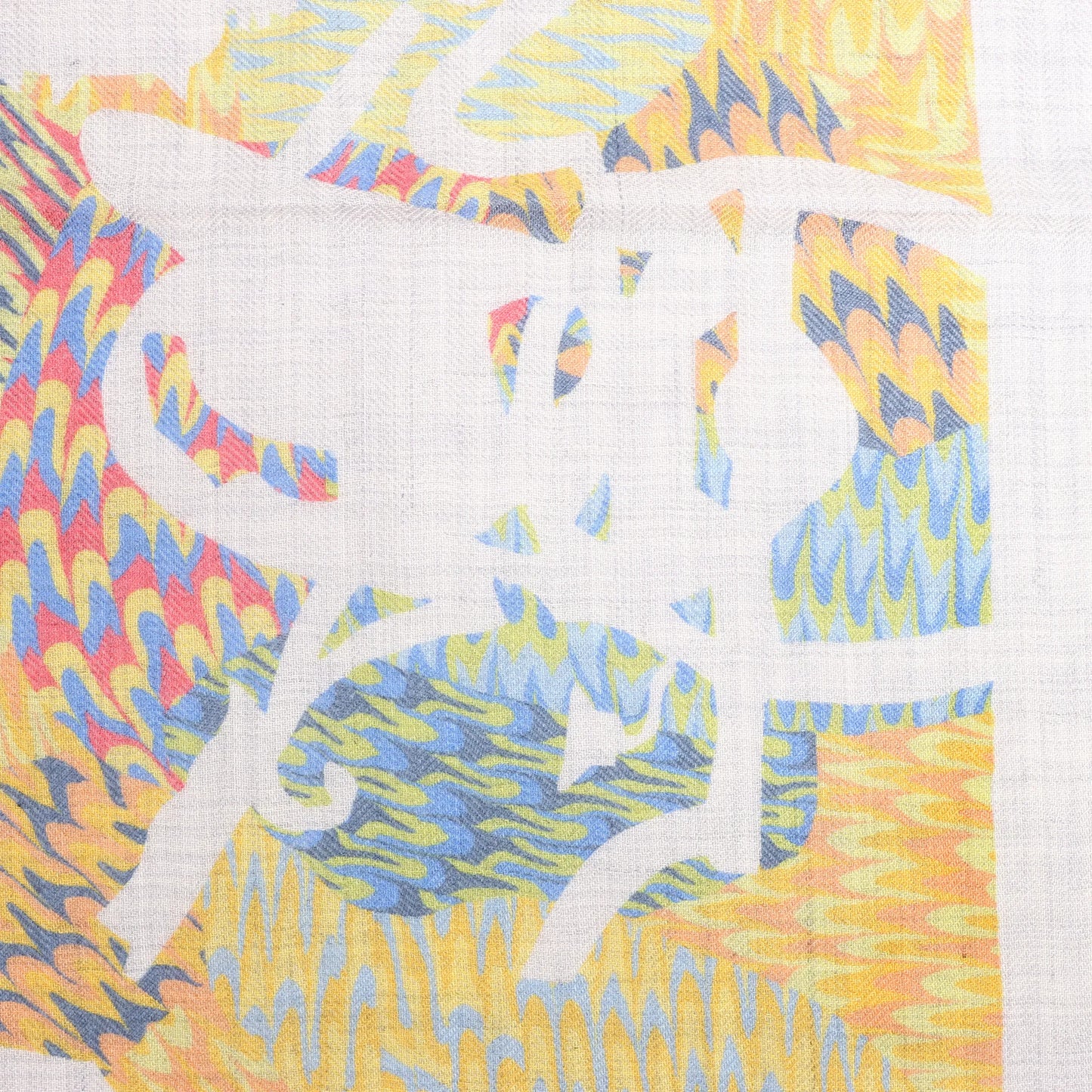 Hermès Carré 90 "MARBLE EX-LIBRIS" Cashmere & Silk handkerchief in Multicolor