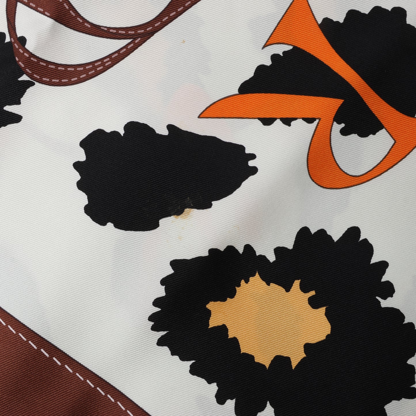 Carré Hermès Carré 90 « Monsieur et Madame » 100 % soie marron