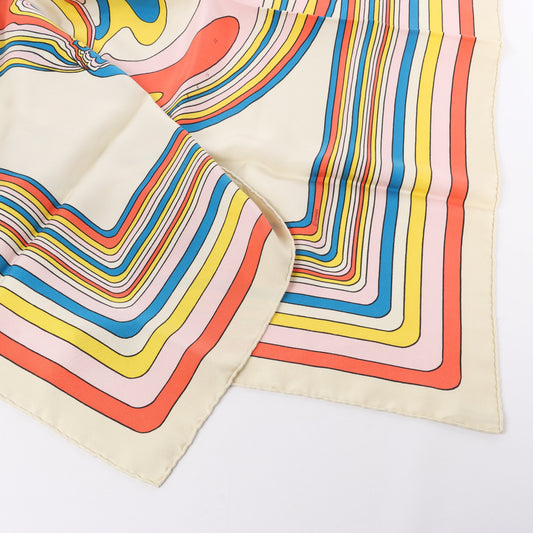 Hermès Carré 90 "PEGASE" 100% Silk Scarf in Beige and Multicolor
