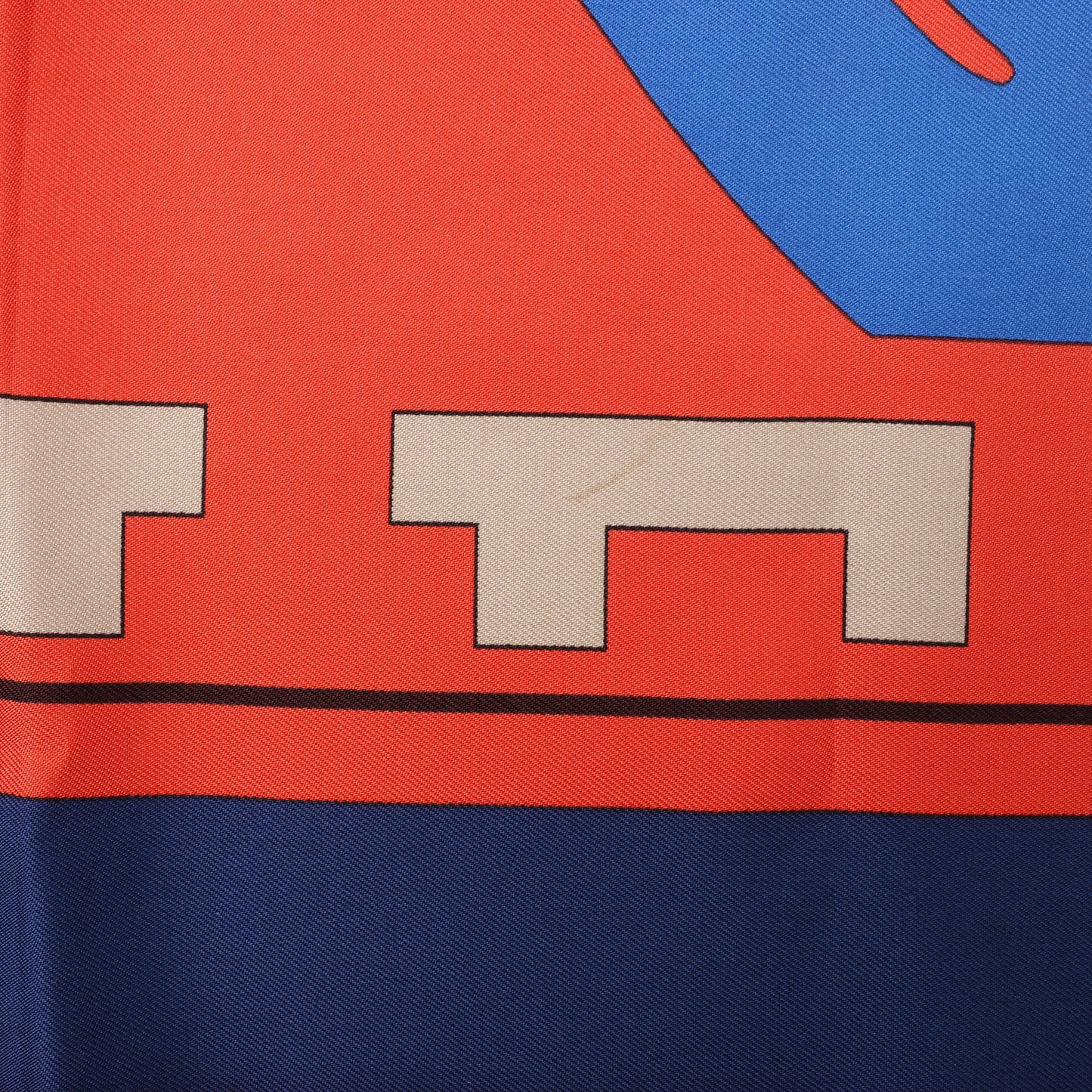 Hermès Carré 90 „Puzzle“ 100% Seidenschal in Orange