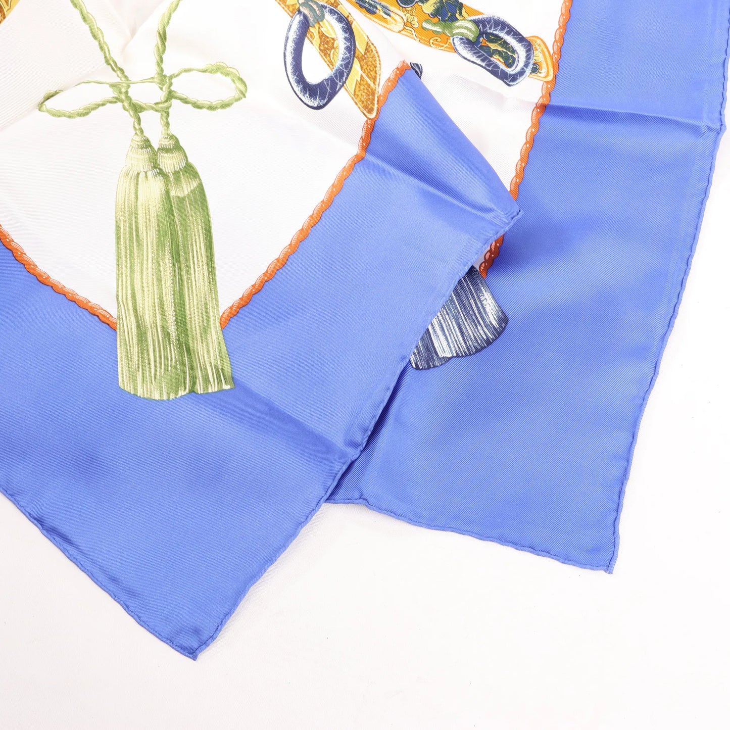 Hermès Carré 90 "SAMOURAI" Silk handkerchief in Blue
