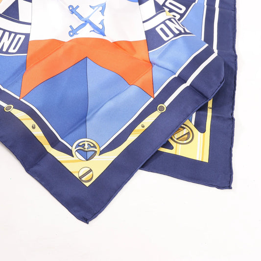 Hermès Carré 90 "SEXTANTS" Silk handkerchief in Blue