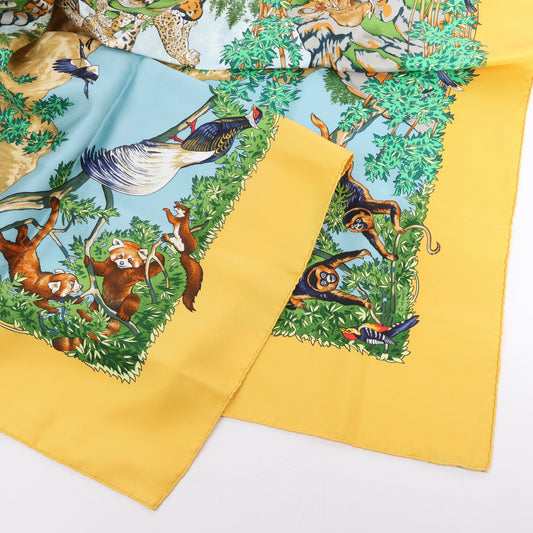 Hermès Carré 90 "SICHUAN " Silk handkerchief in Yellow
