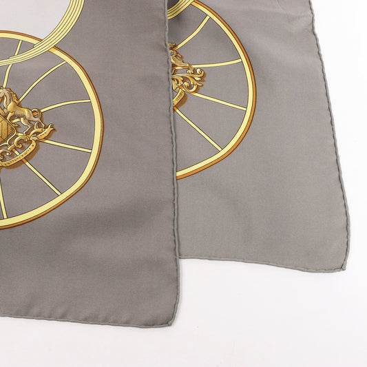 Hermès Carré 90 "SPRINGS" Silk handkerchief in Gray