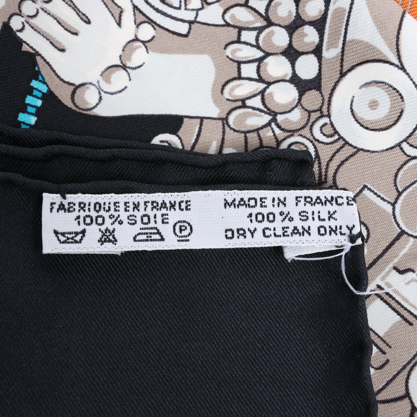 Hermès Carré 90 "Buddha Carnival" Silk handkerchief in Black