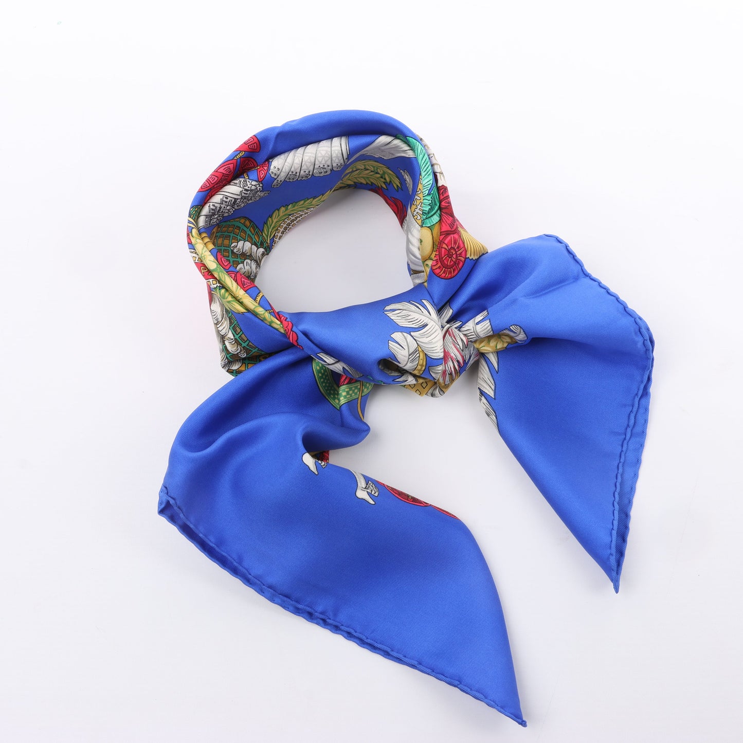 Hermès Carré 90 "Chapeau" 100% Soie Foulard en Bleu