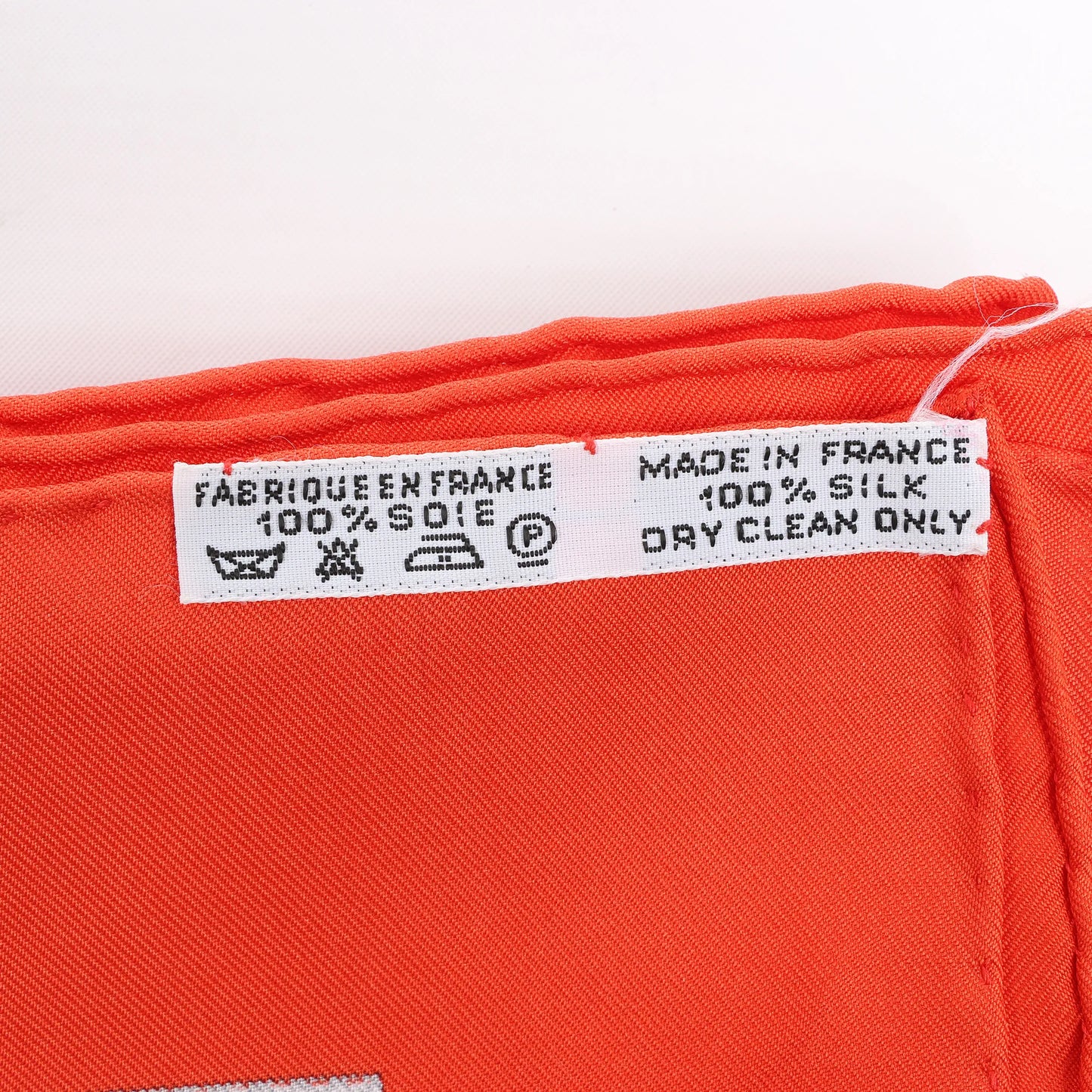 Hermès Carré 90 "SUPPER" Silk handkerchief in Red