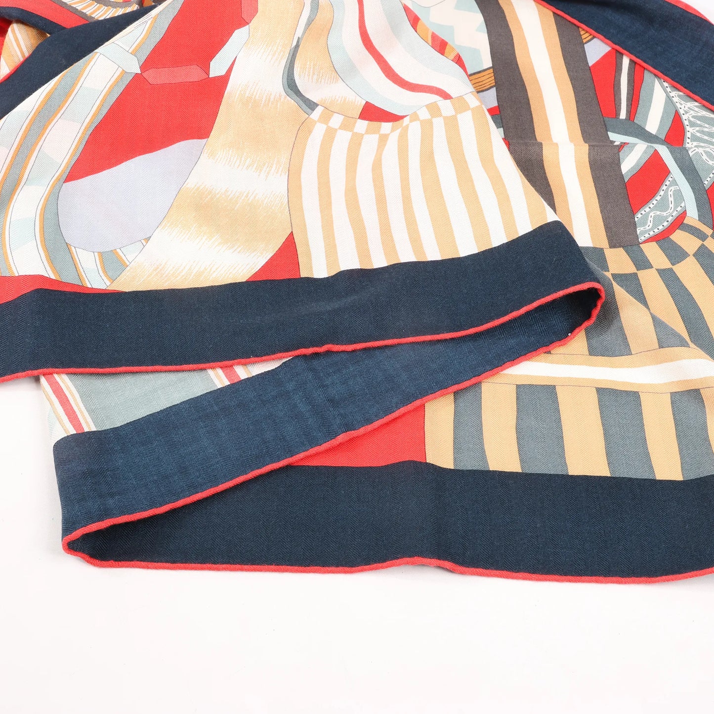 Hermès Carré Geant "La Selle Imaginaire" Cashemere & Silk Scarf in Red
