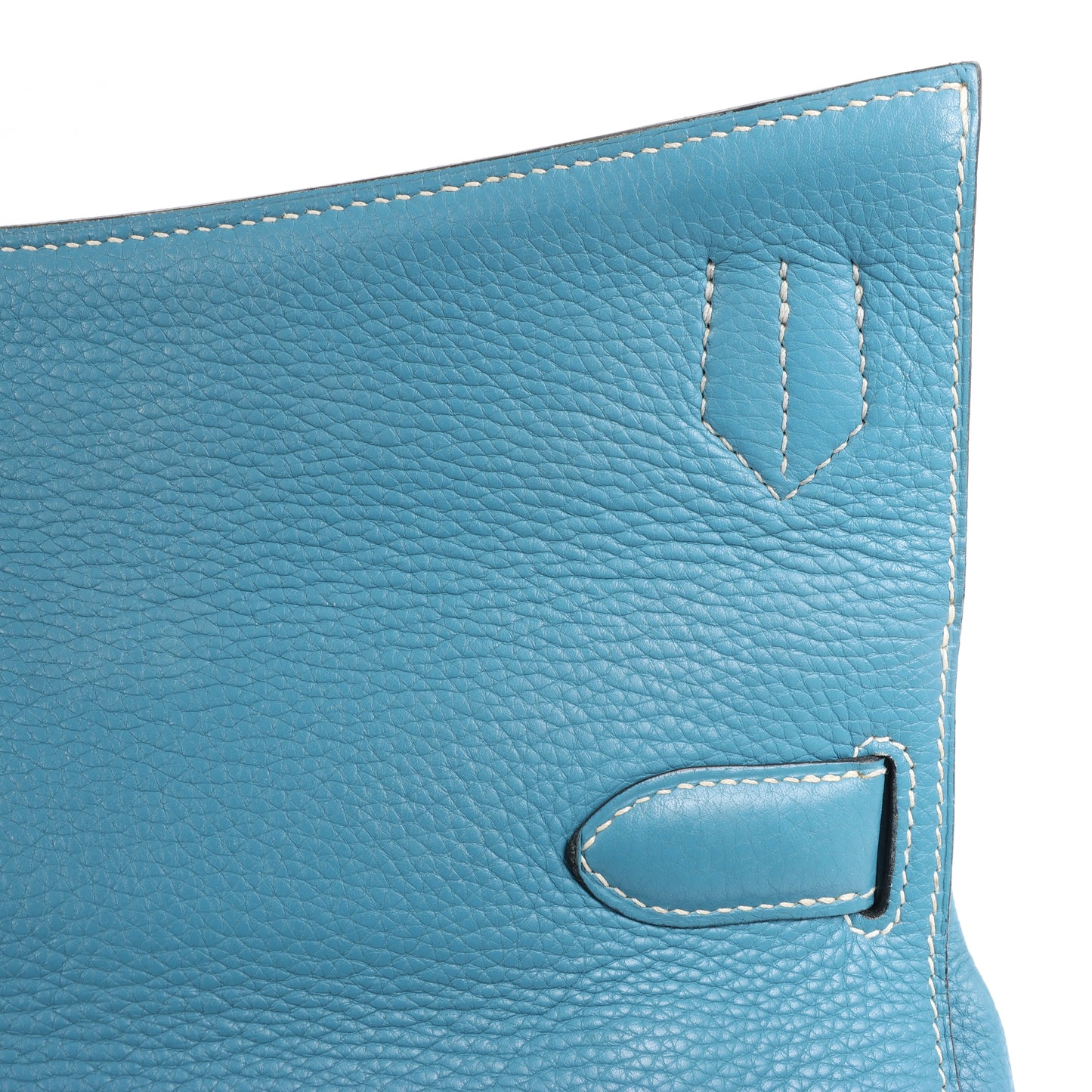 Sac à bandoulière Hermès Jypsière 37 Taurillon Clémence Bleu Jean, garnitures en métal argenté □L : 2008