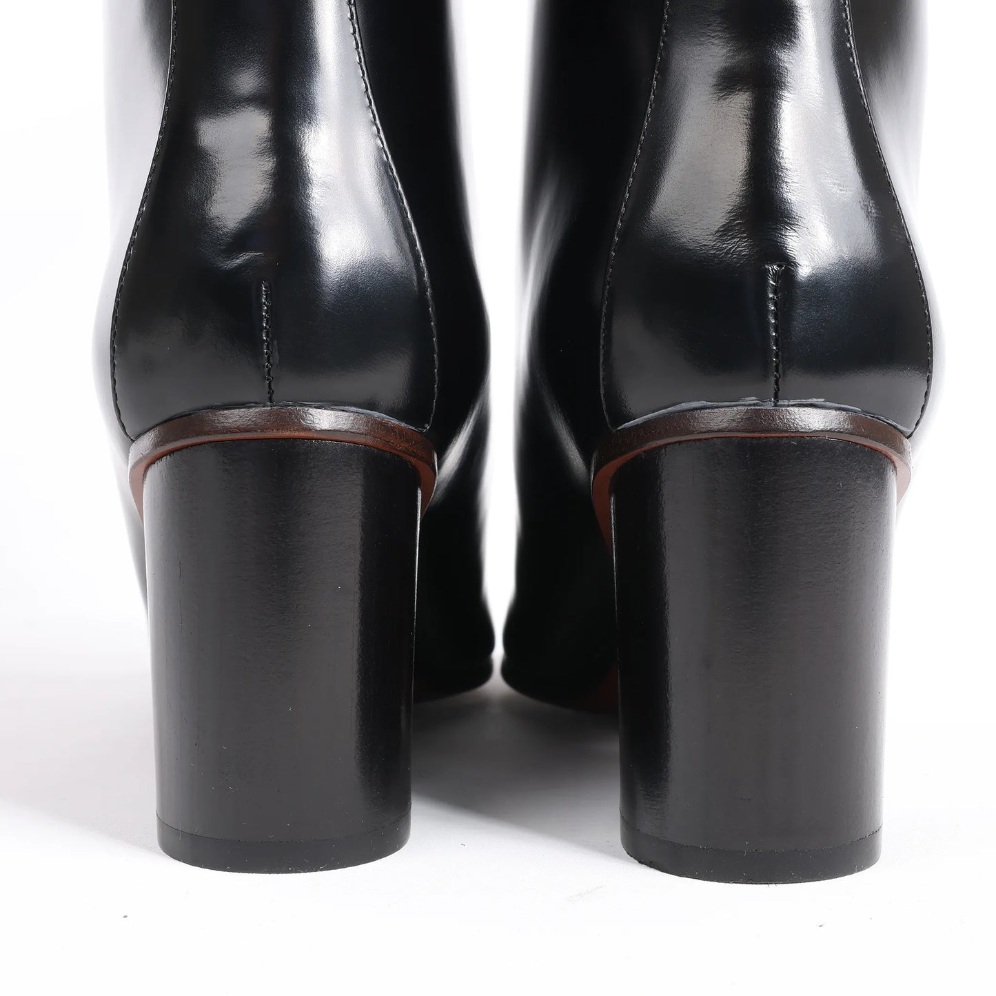 Hermes New Jersey Leather Long Boots in Black, Size 38 EU