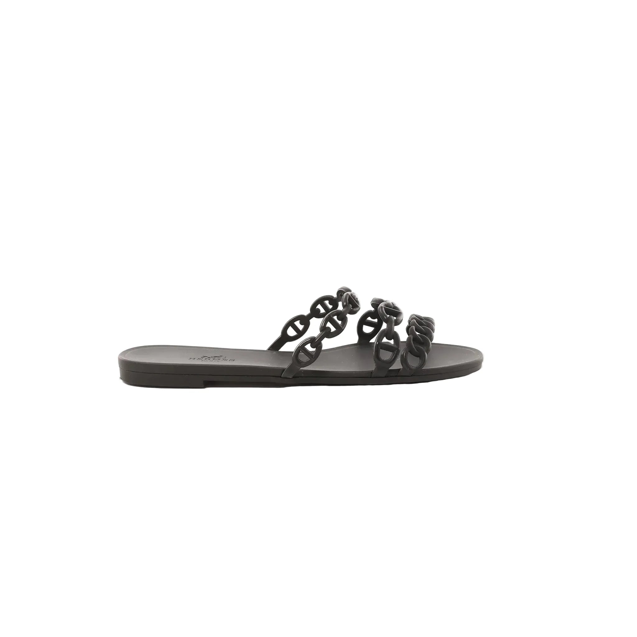 エルメス リヴァージュ 36 HERMES Rivage Rubber Sandals in Black