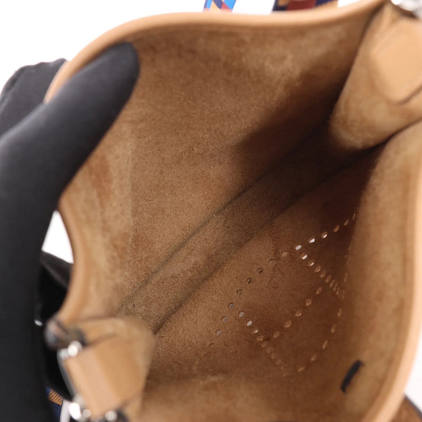 Hermès Evelyne Taurillon Clemence Maxi Quadrille TPM Chai Shoulder bag U:2022