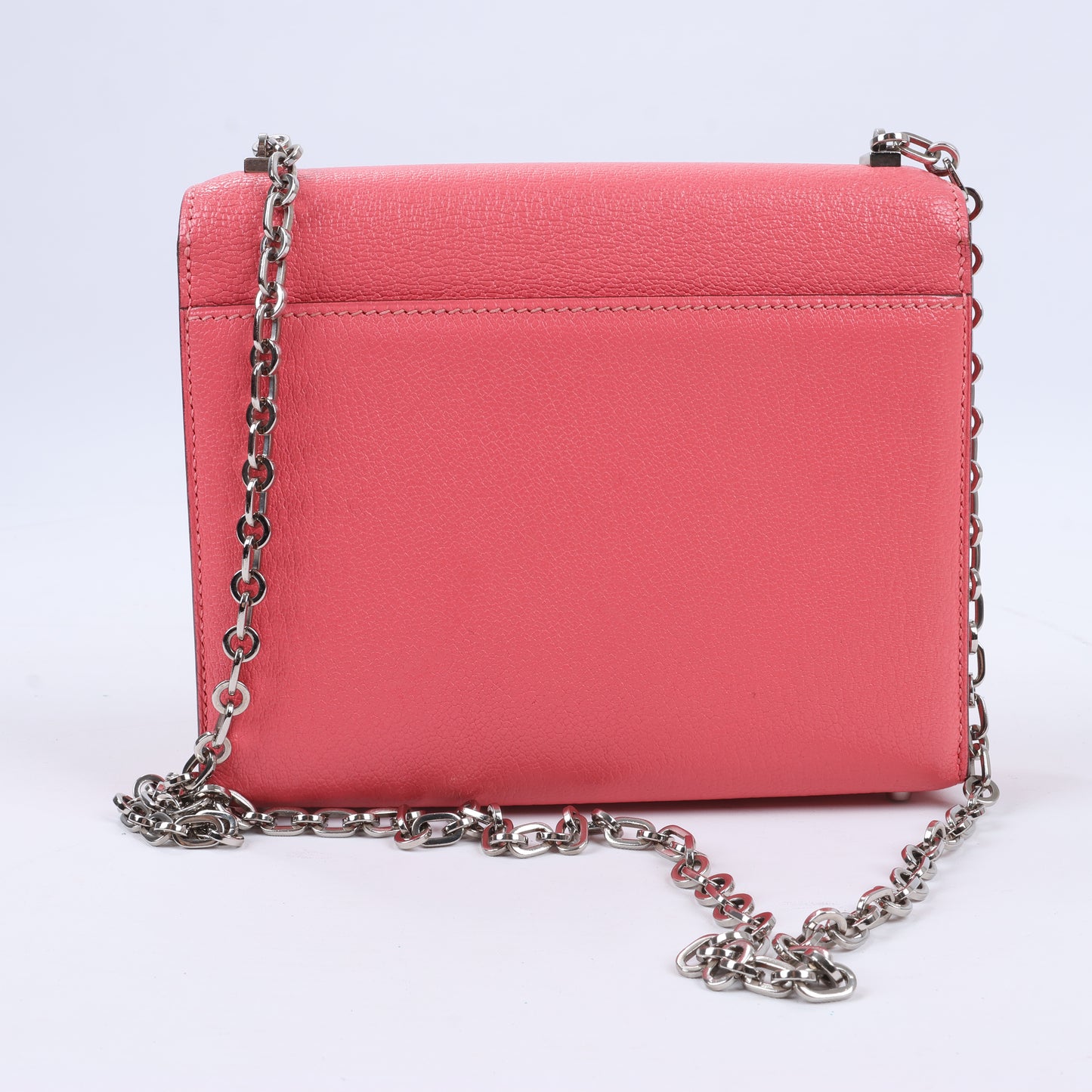 HERMES Verrou Chain Mini Chèvre Mysore Rose Ete Sac à Bandoulière Argenté Ferrures En Métal C: 2018