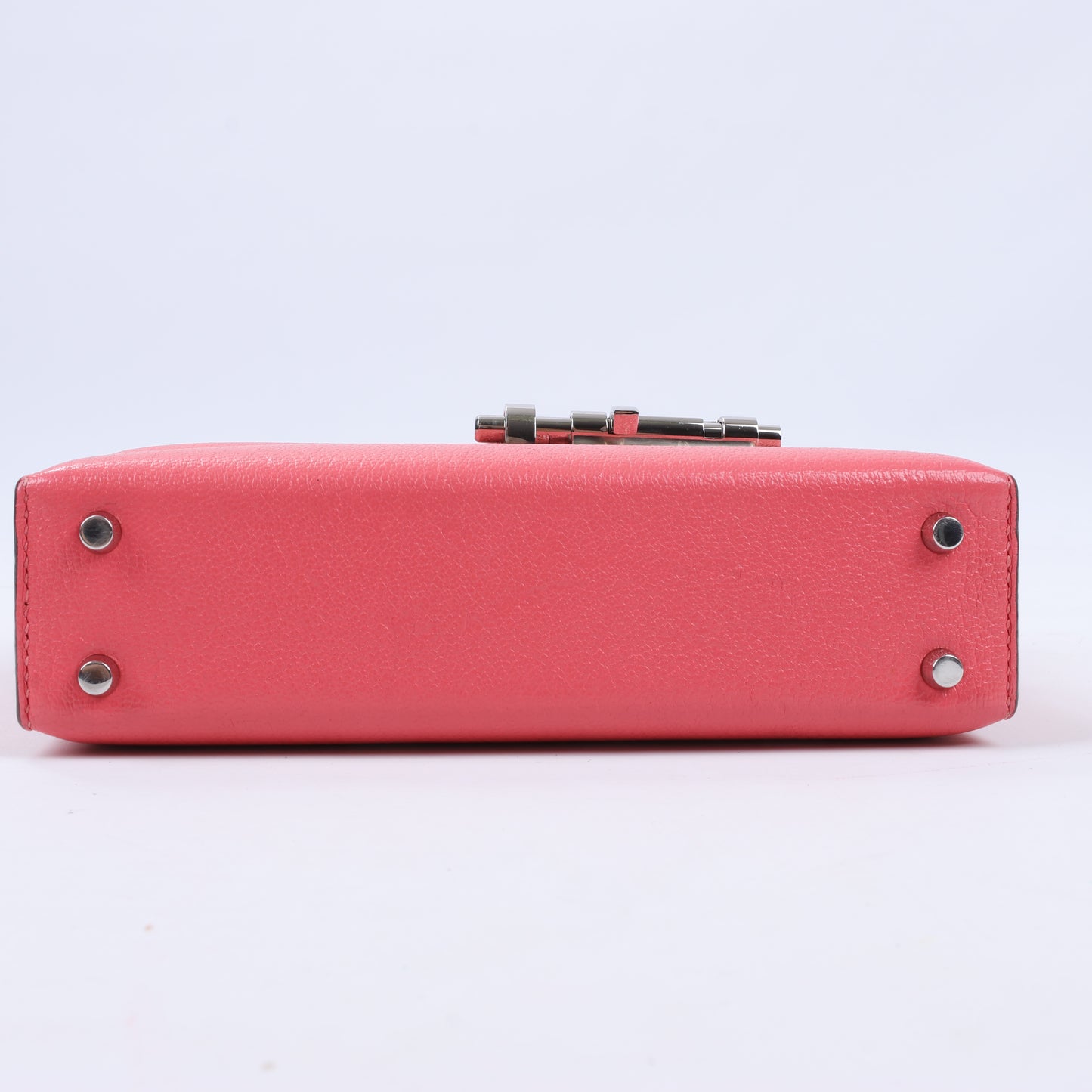 HERMES Verrou Chain Mini Chèvre Mysore Rose Ete Sac à Bandoulière Argenté Ferrures En Métal C: 2018