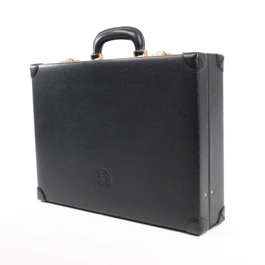 Loewe Anagram Leather Travel Bag in Black