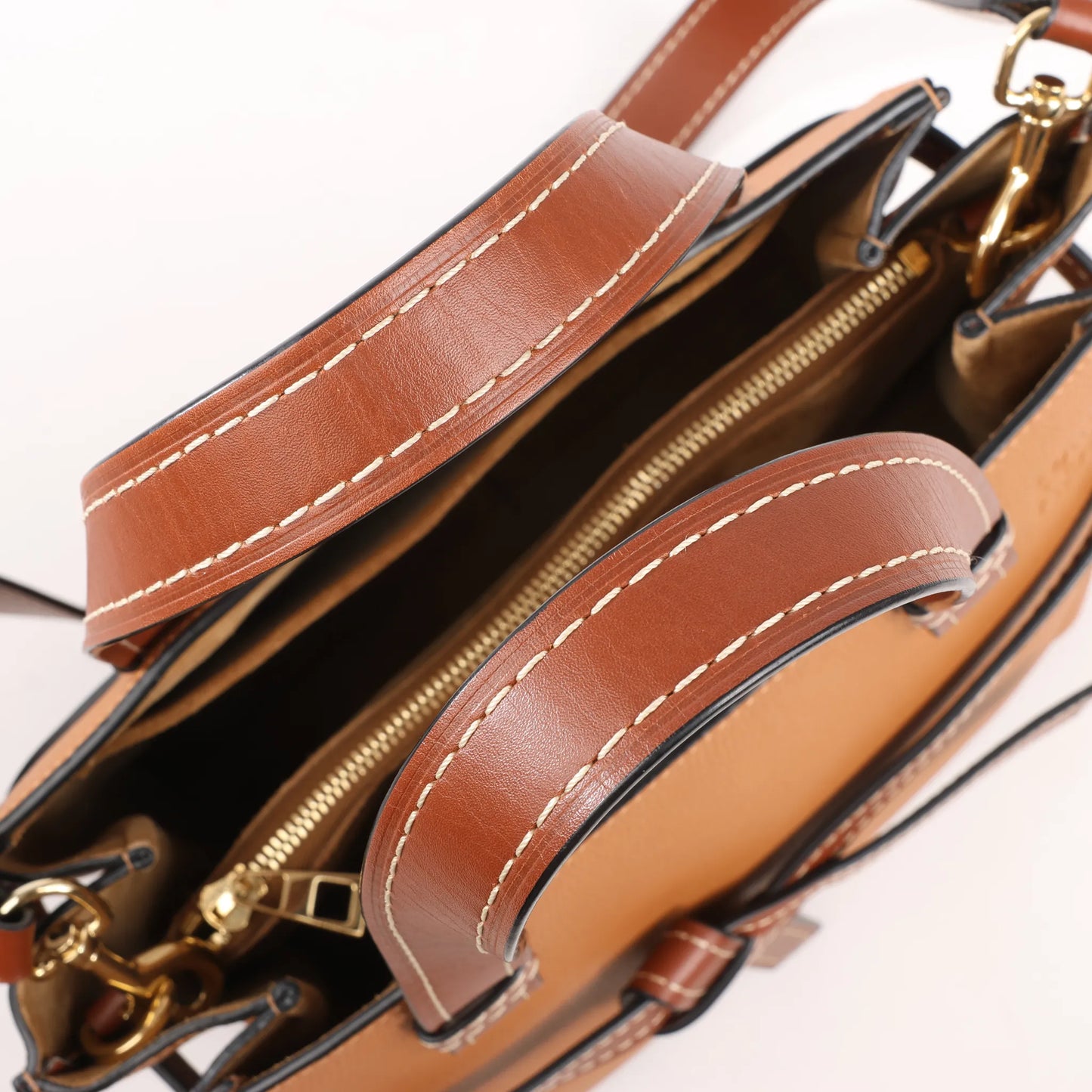 LOEWE Gate Top Handle Leather 2Way Handbag in Brown