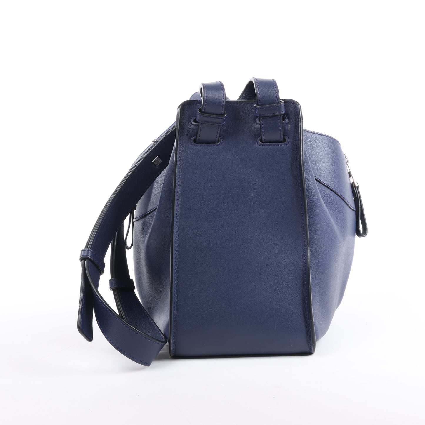 Petit sac à main bidirectionnel en cuir LOEWE Hammock, bleu marine