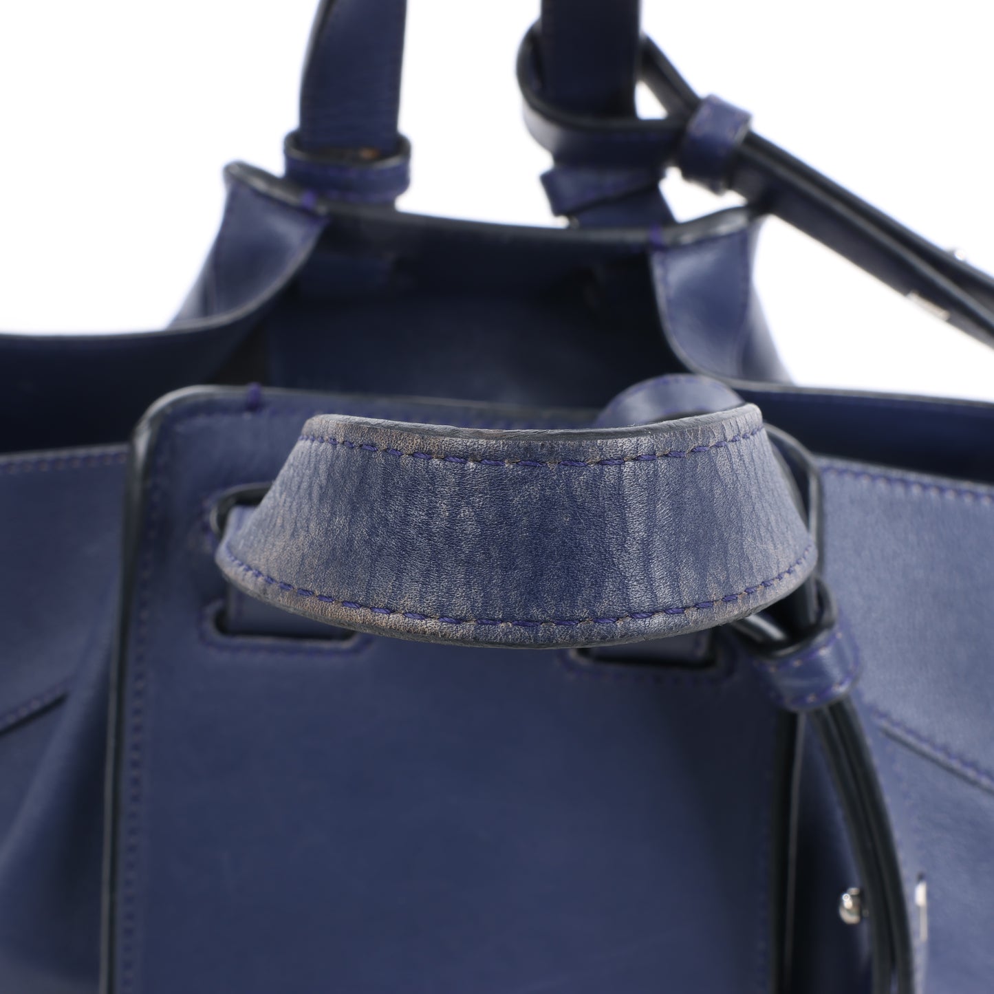 Petit sac à main bidirectionnel en cuir LOEWE Hammock, bleu marine