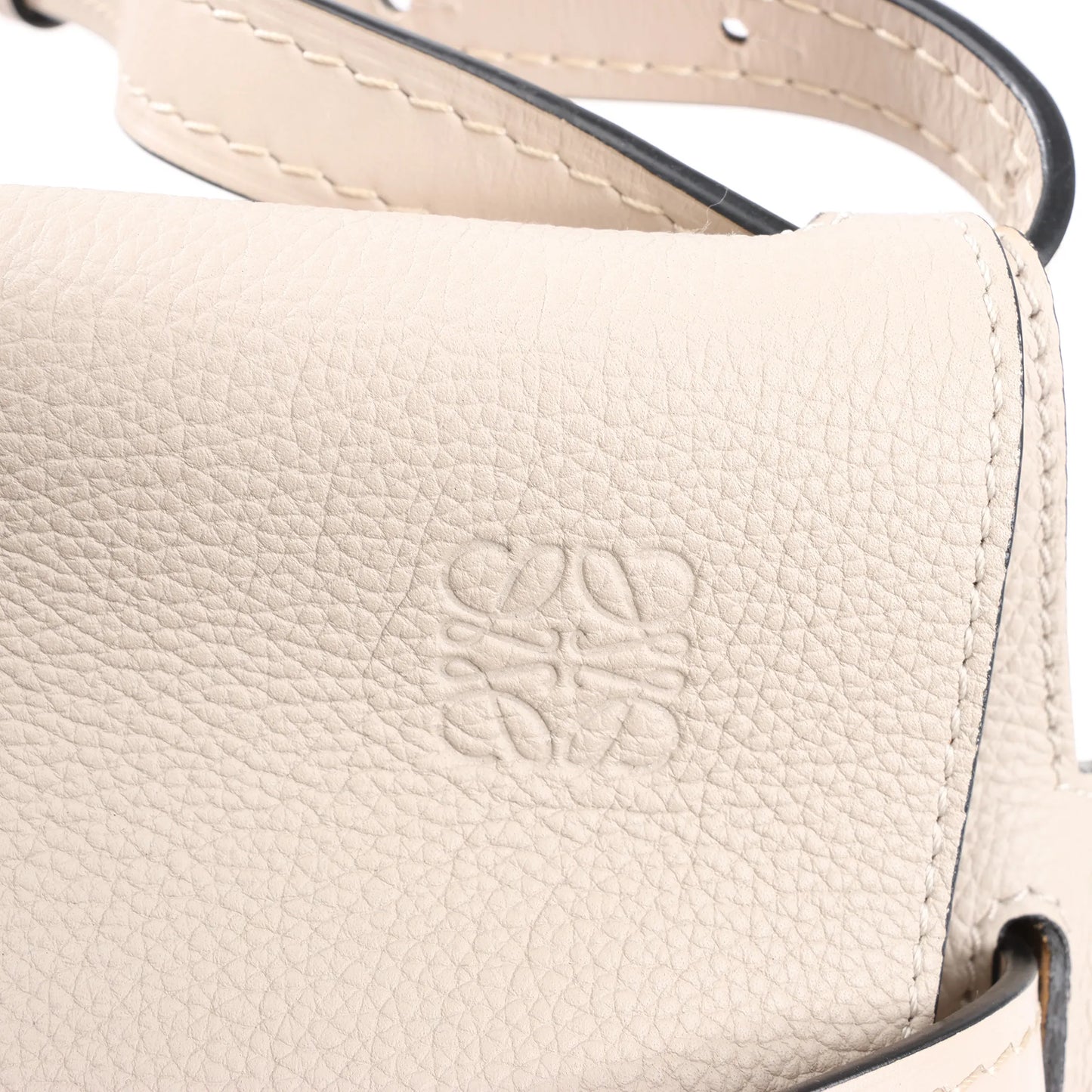 LOEWE Gate Soft Grain Leather Mini Crossbody Bag Beige