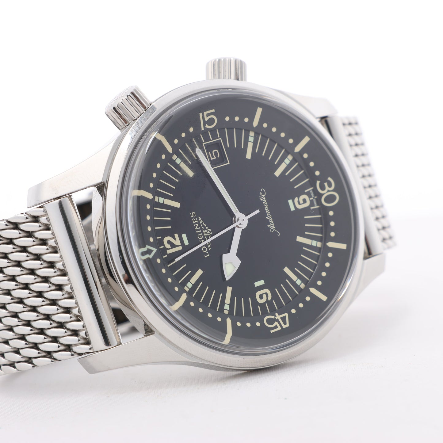 Montre Longines Legend Diver L3.774.4 54472849 SS AT cadran noir