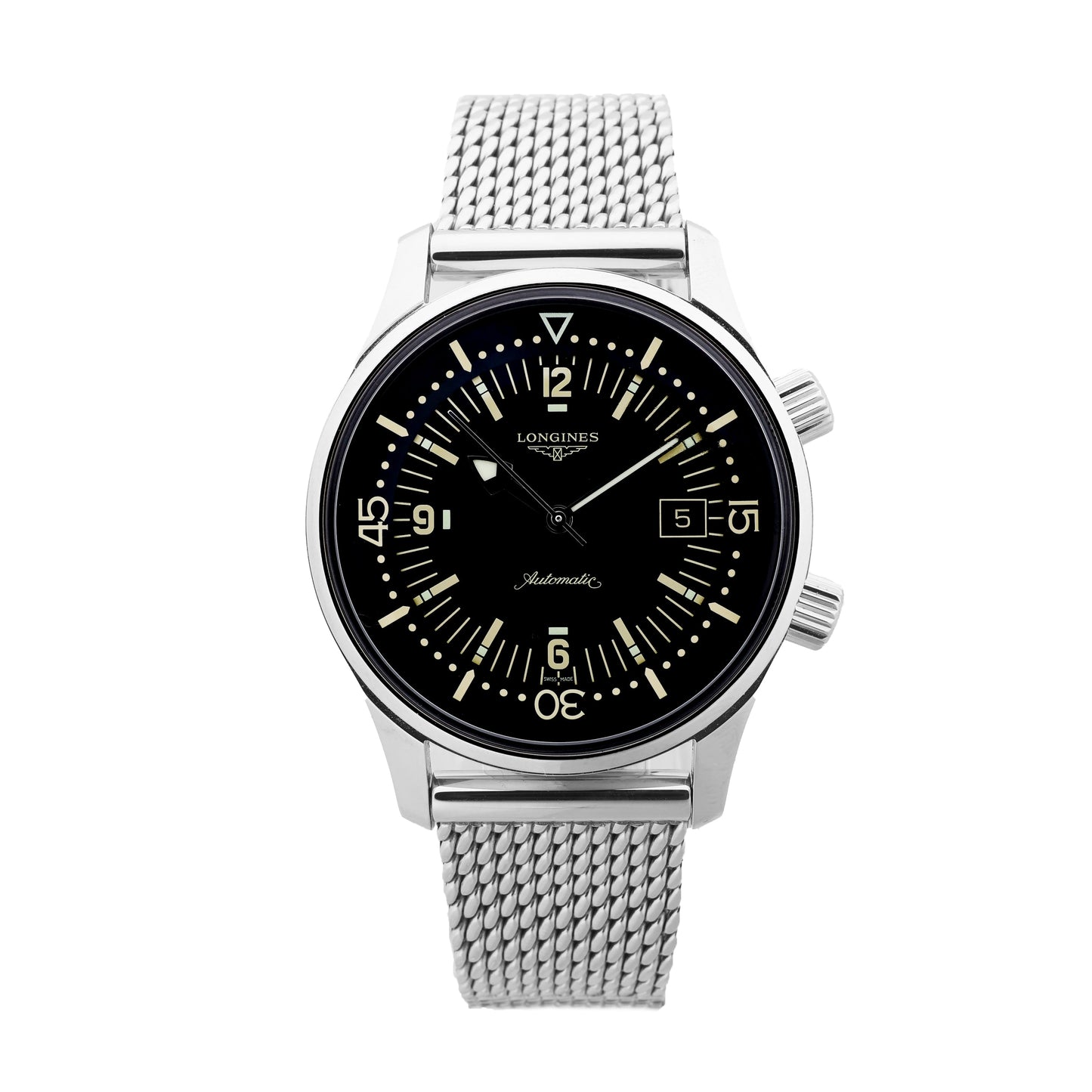 Montre Longines Legend Diver L3.774.4 54472849 SS AT cadran noir