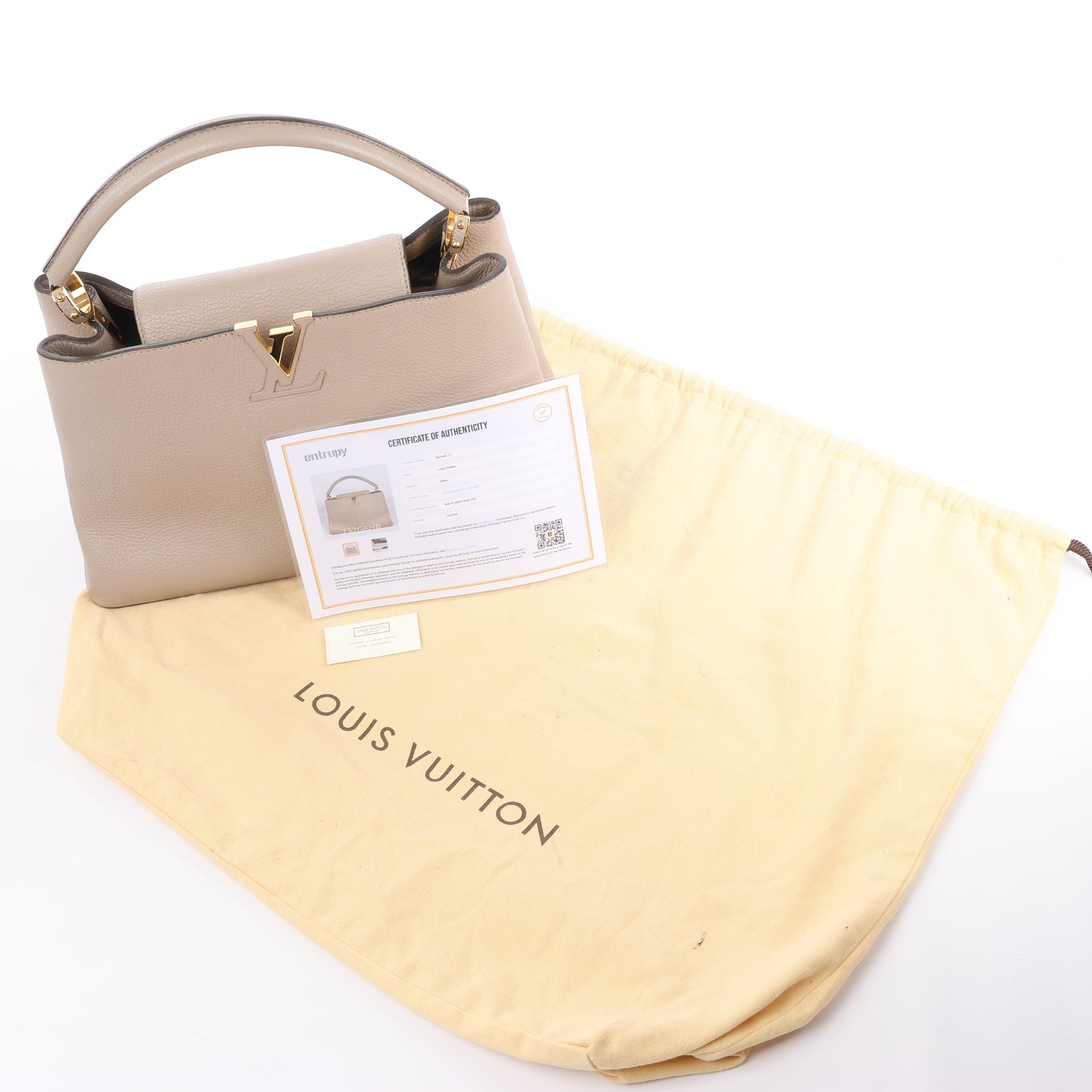Louis Vuitton Parnassea Capucines MM Handbag in Beige M94428