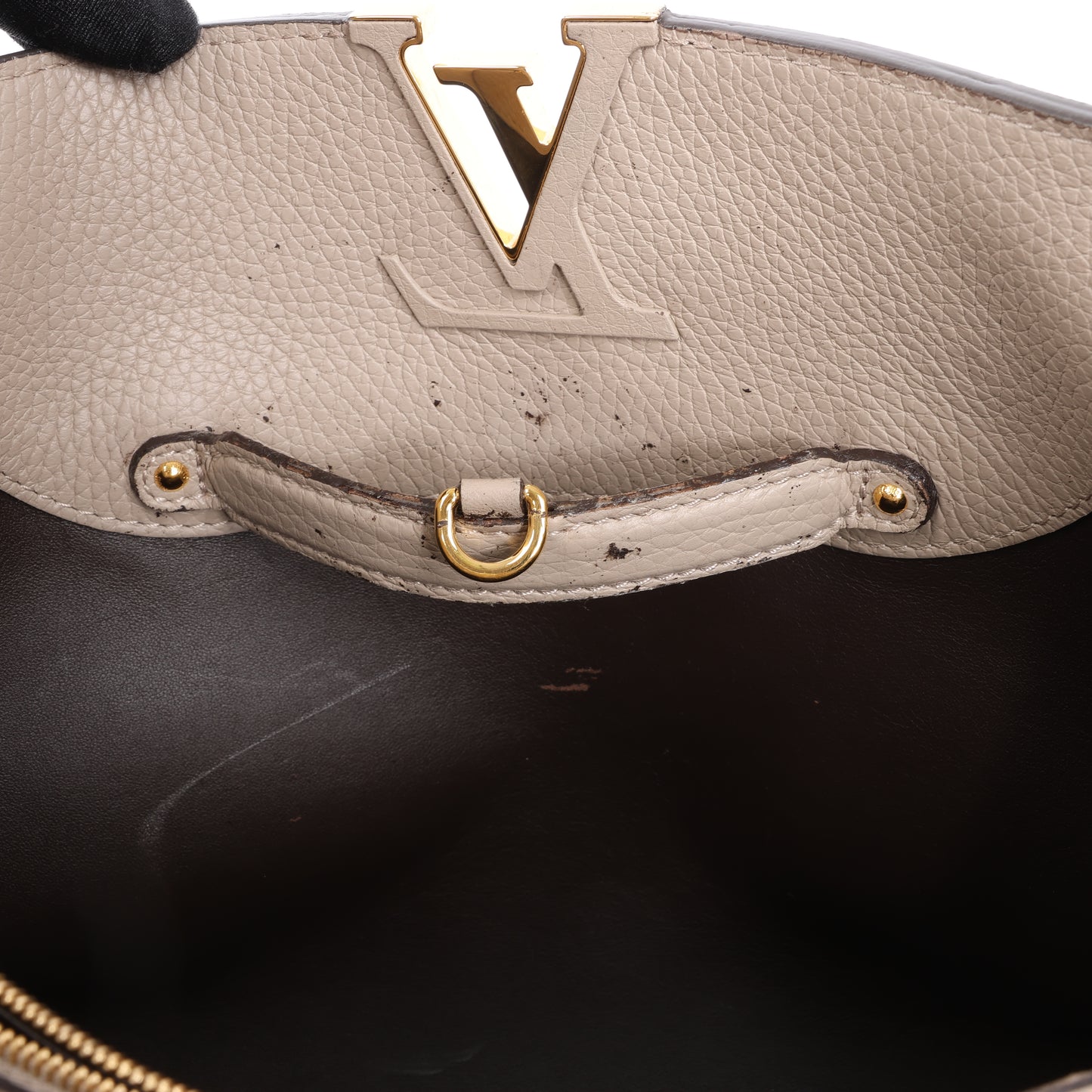 Louis Vuitton Parnassea Capucines MM Handbag in Beige M94428