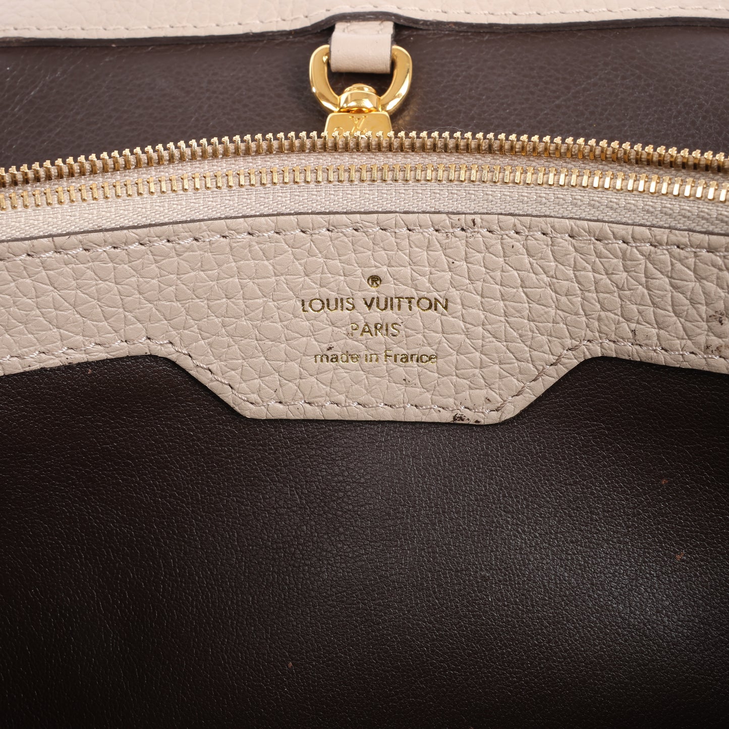 Louis Vuitton Parnassea Capucines MM Handbag in Beige M94428