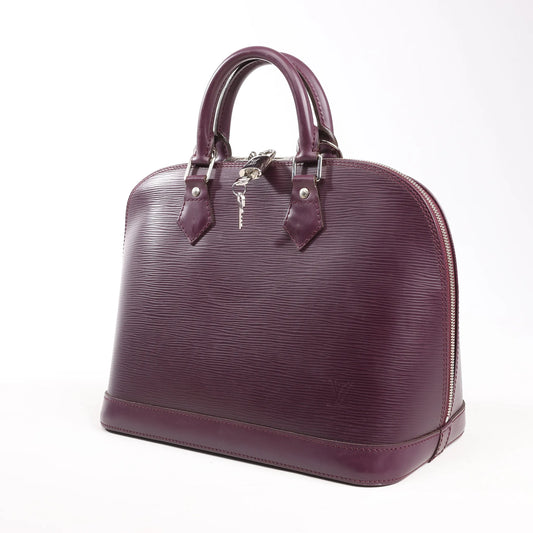 Louis Vuitton Alma Epi Leather Handbag in Purple M5280K
