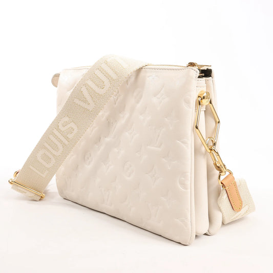 Louis Vuitton Coussin PM Monogram Embossed Crossbody Bag in White M57793