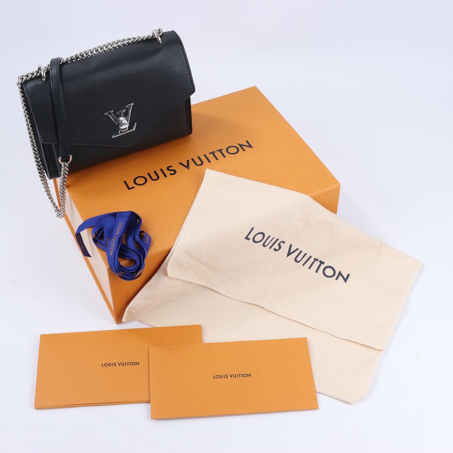 Sac à main Louis Vuitton Cuir Taurillon MyLockMe BB 2 voies Noir M51418