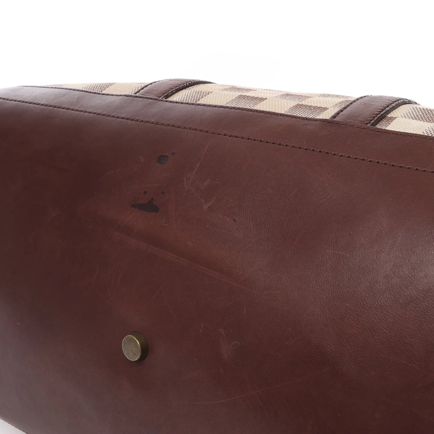 Sac de voyage sport Louis Vuitton Damier Lune beige et marron N48186